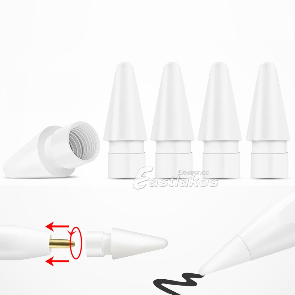 5 Pack Replacement Tips For Apple Pencil Nib 1st 2nd Gen - Eastlakes Electronics